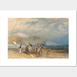 Folkestone Harbour and Coast to Dover by J.M.W. Turner Posters and Art